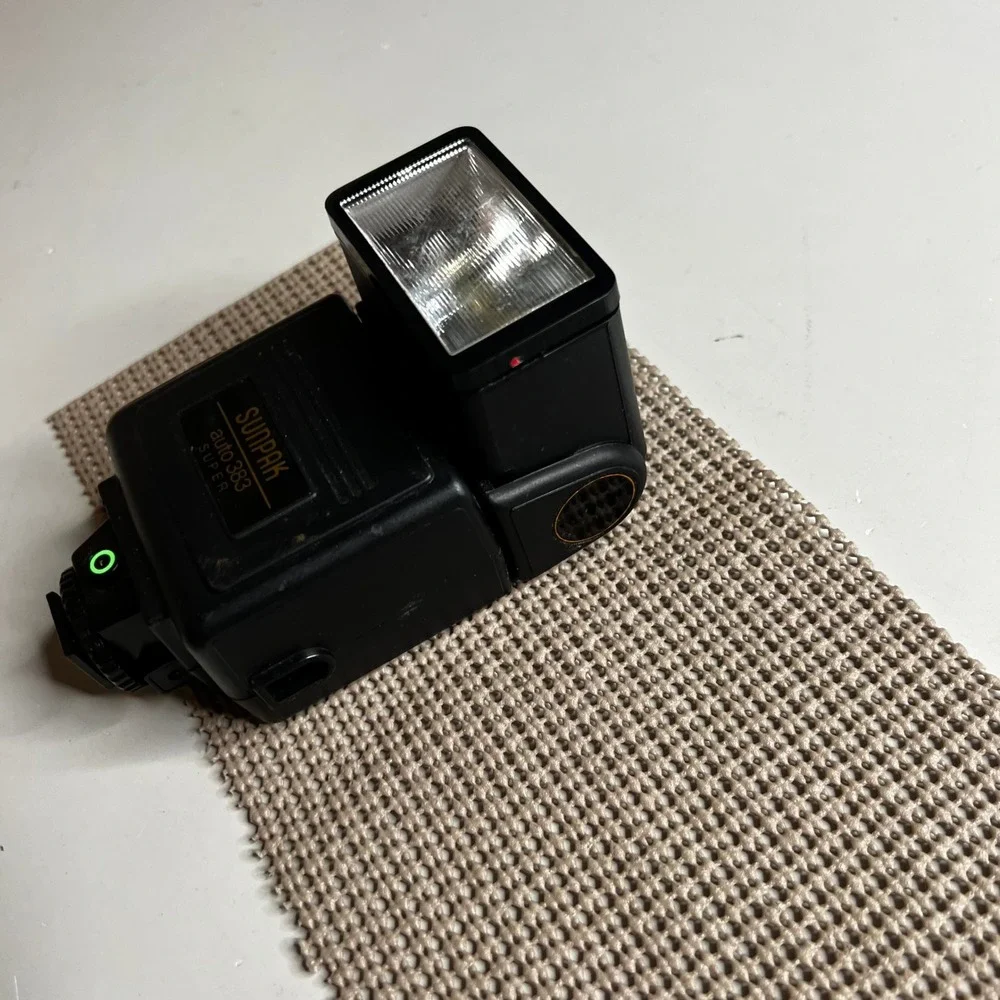 Sunpak Auto 383 Super External Flash Shoe Mount Tilting Swivel Head Black